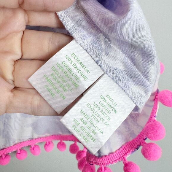 LILLY PULITZER | Franni Cropped Top Lilac Verben Rock the Dock Women’s Size 2 - Picture 10 of 11